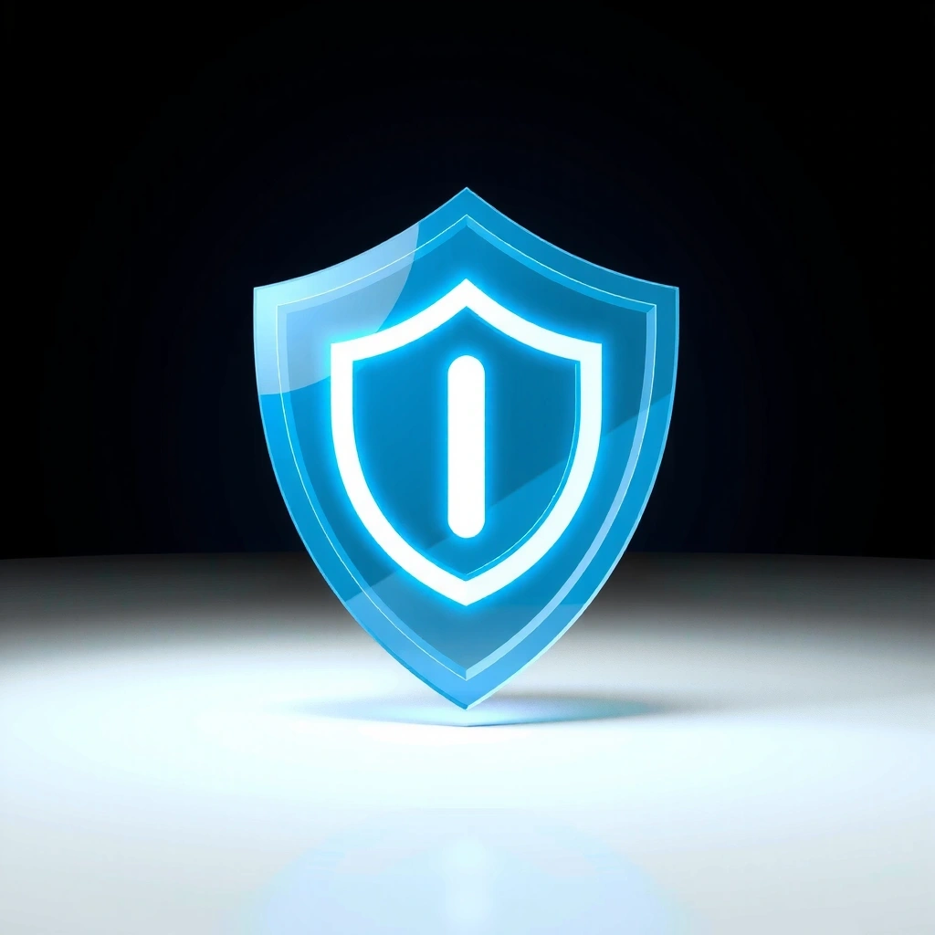 A transparent shield, representing our commitment to transparency and trust.